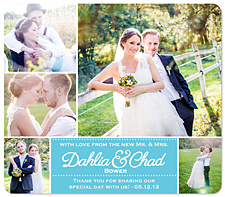 Wedding Thank You Magnet - Circle Date